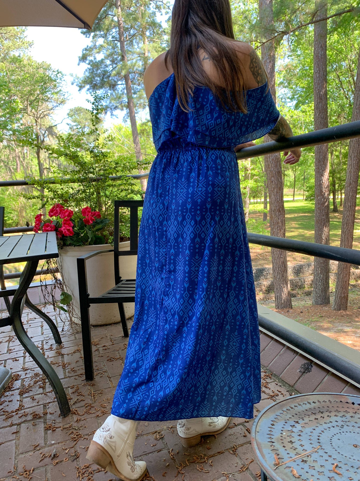 Broken Bow Cold Shoulder Maxi Dress -