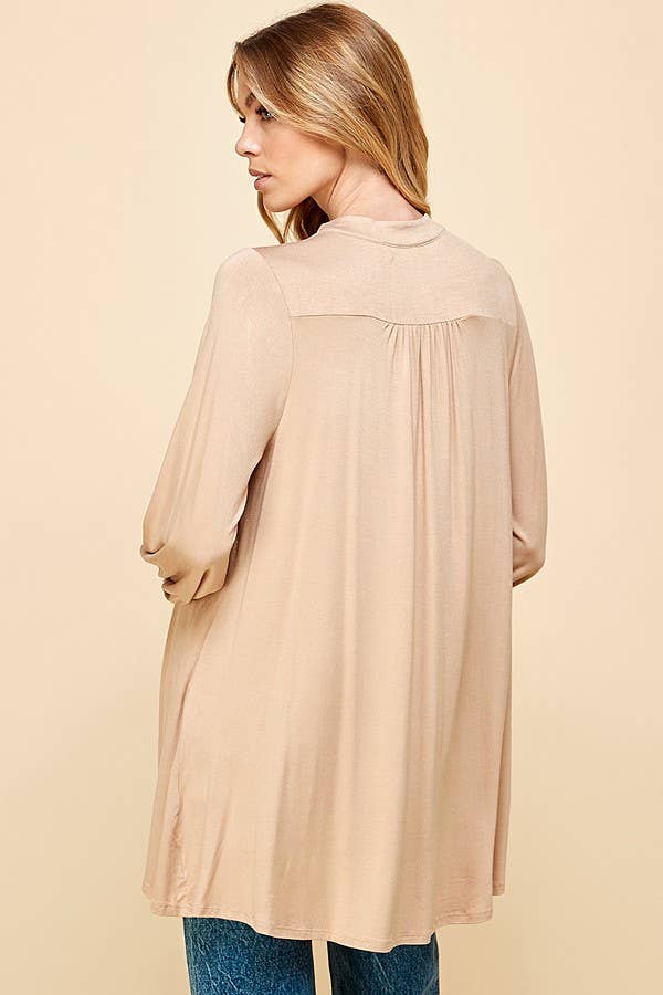 Women's Solid Color Band Wrap Top w/Tie Laces