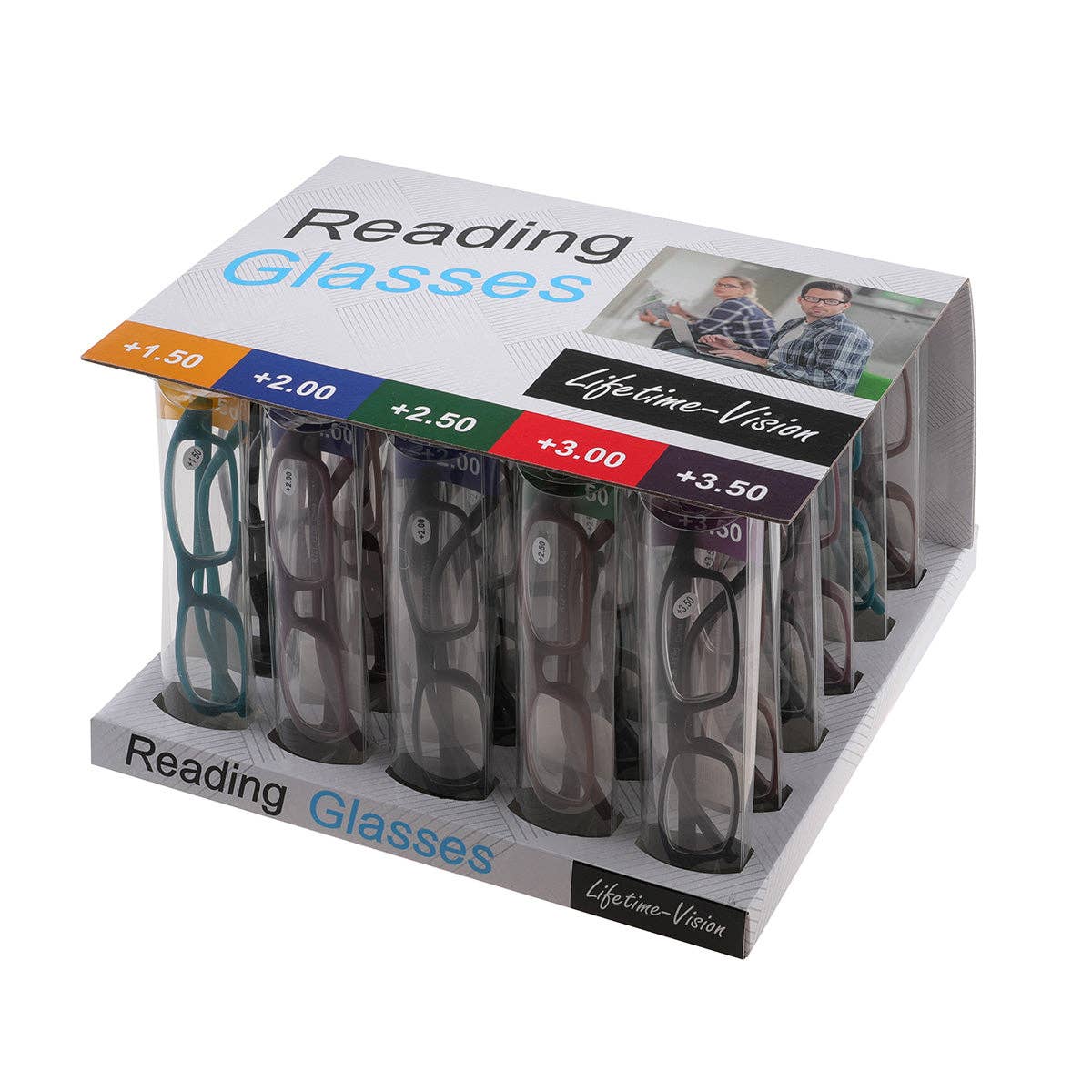 Value Colorful Reading Glasses in Counter Display