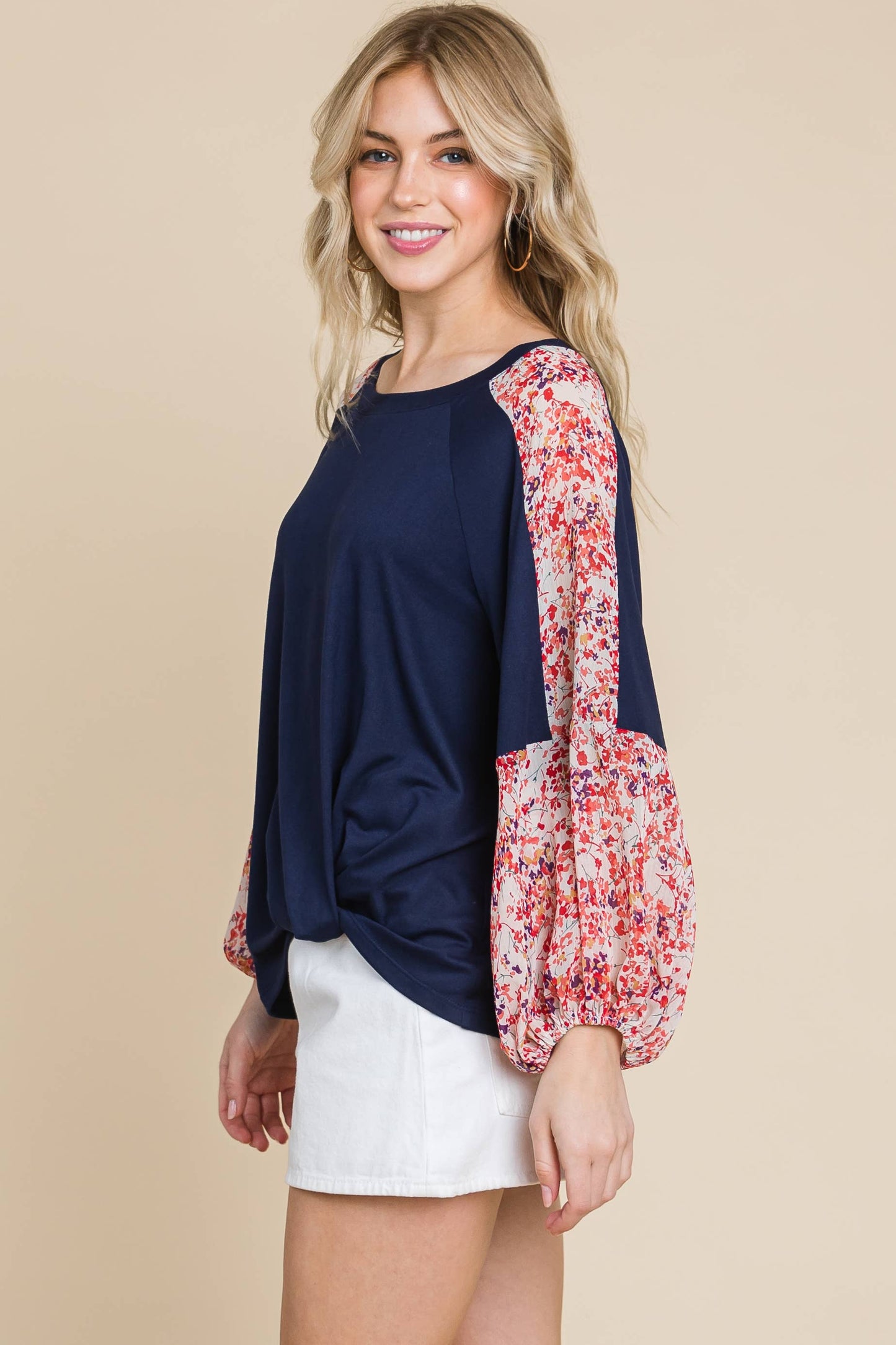 Blush Twist Fashion Top