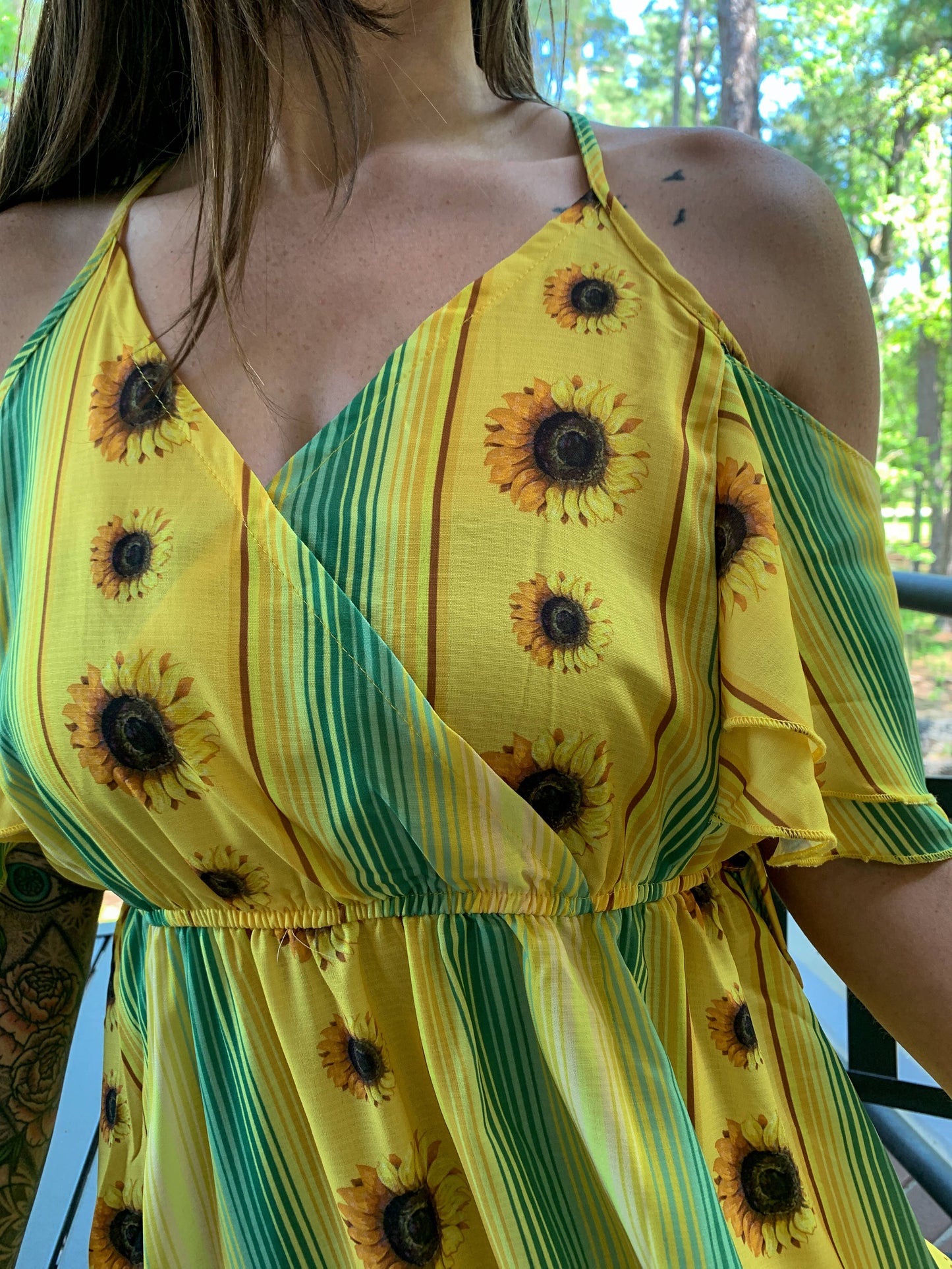 Broken Bow Cold Shoulder Maxi Dress -