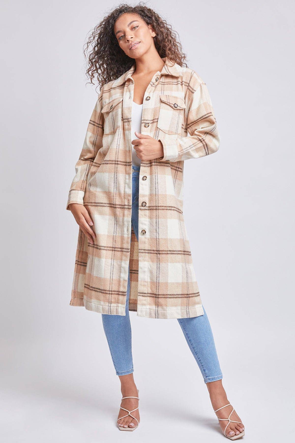 Plaid Shacket Long Duster