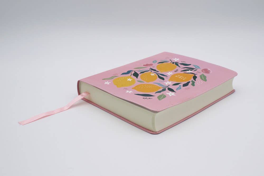 NIV Journal The Word Bible, Double-Column Leathersoft Pink