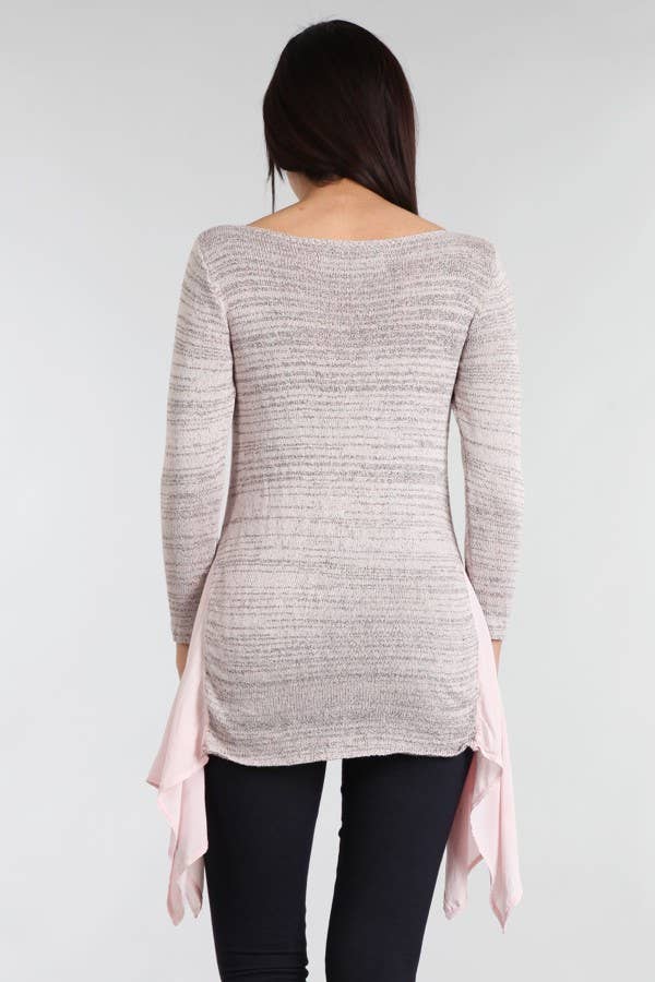 Contrast Godet Tunic