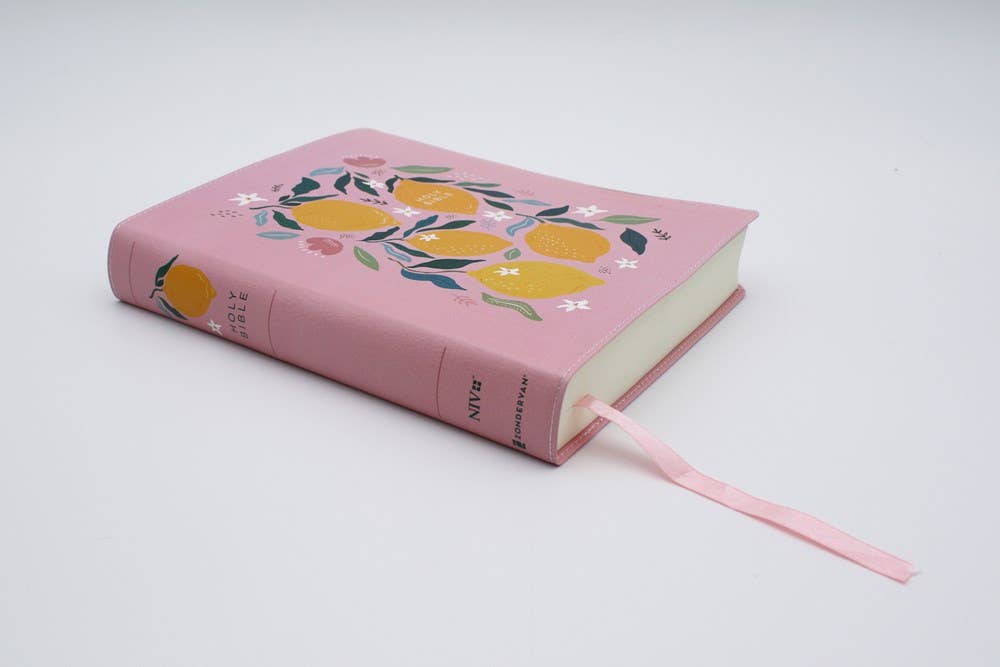 NIV Journal The Word Bible, Double-Column Leathersoft Pink