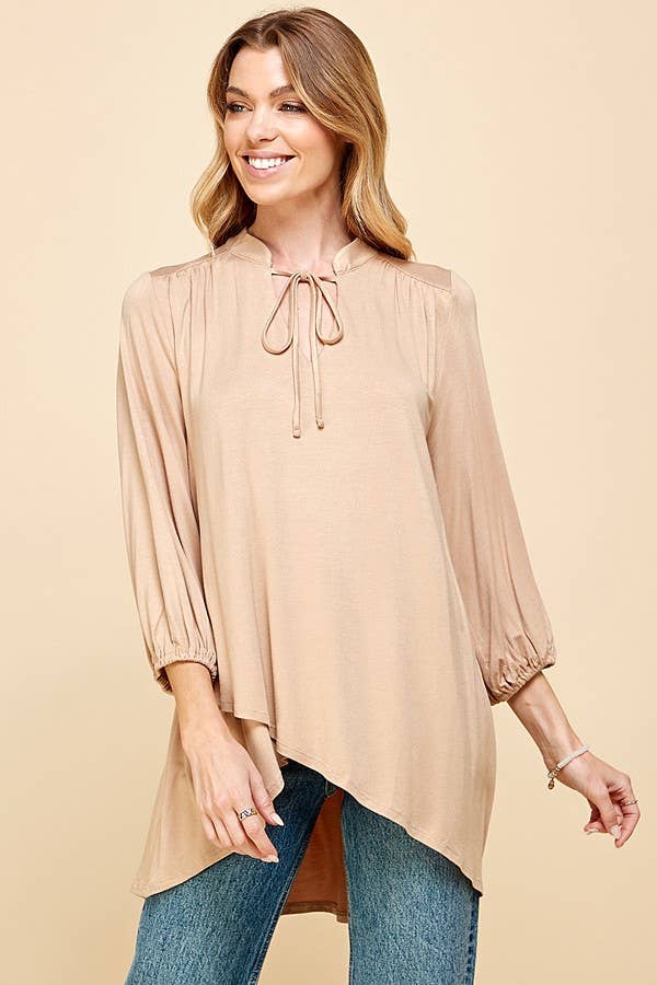 Women's Solid Color Band Wrap Top w/Tie Laces