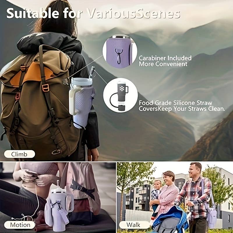 Adjustable Crossbody Bag with Detachable Purse for Stanley