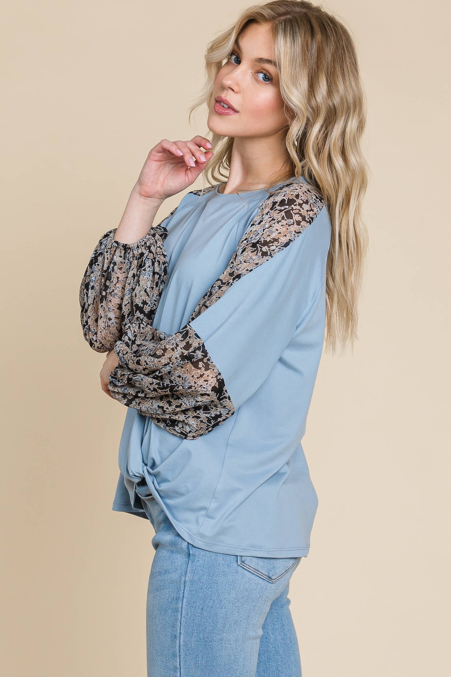 Blush Twist Fashion Top