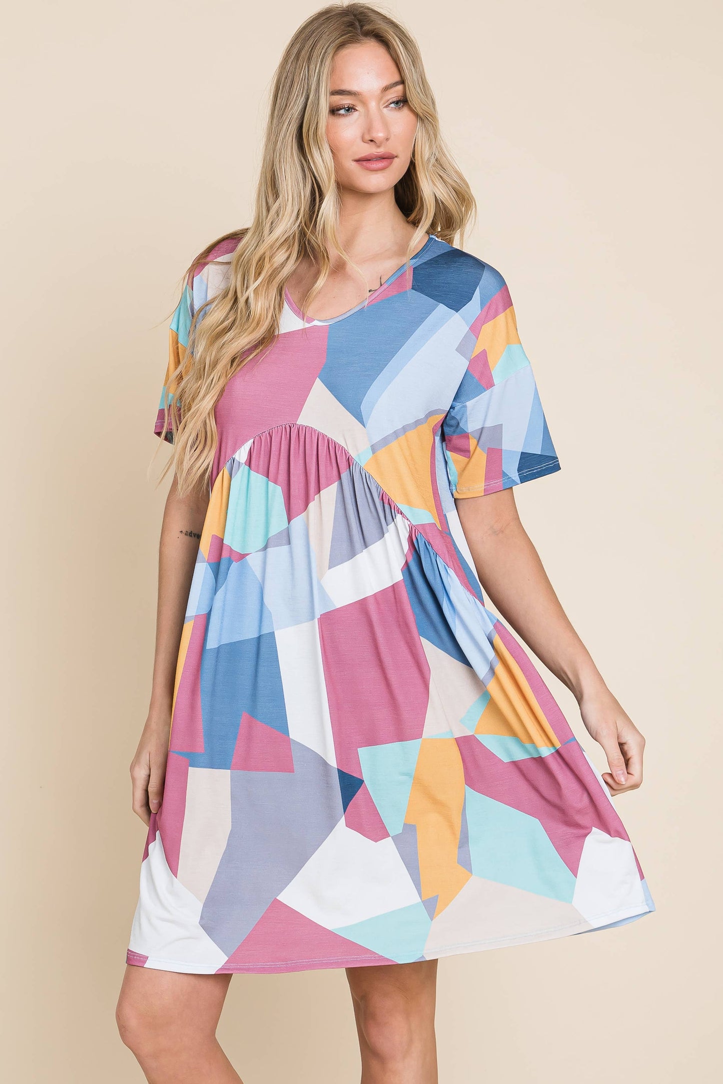 Shirred Waist Dress