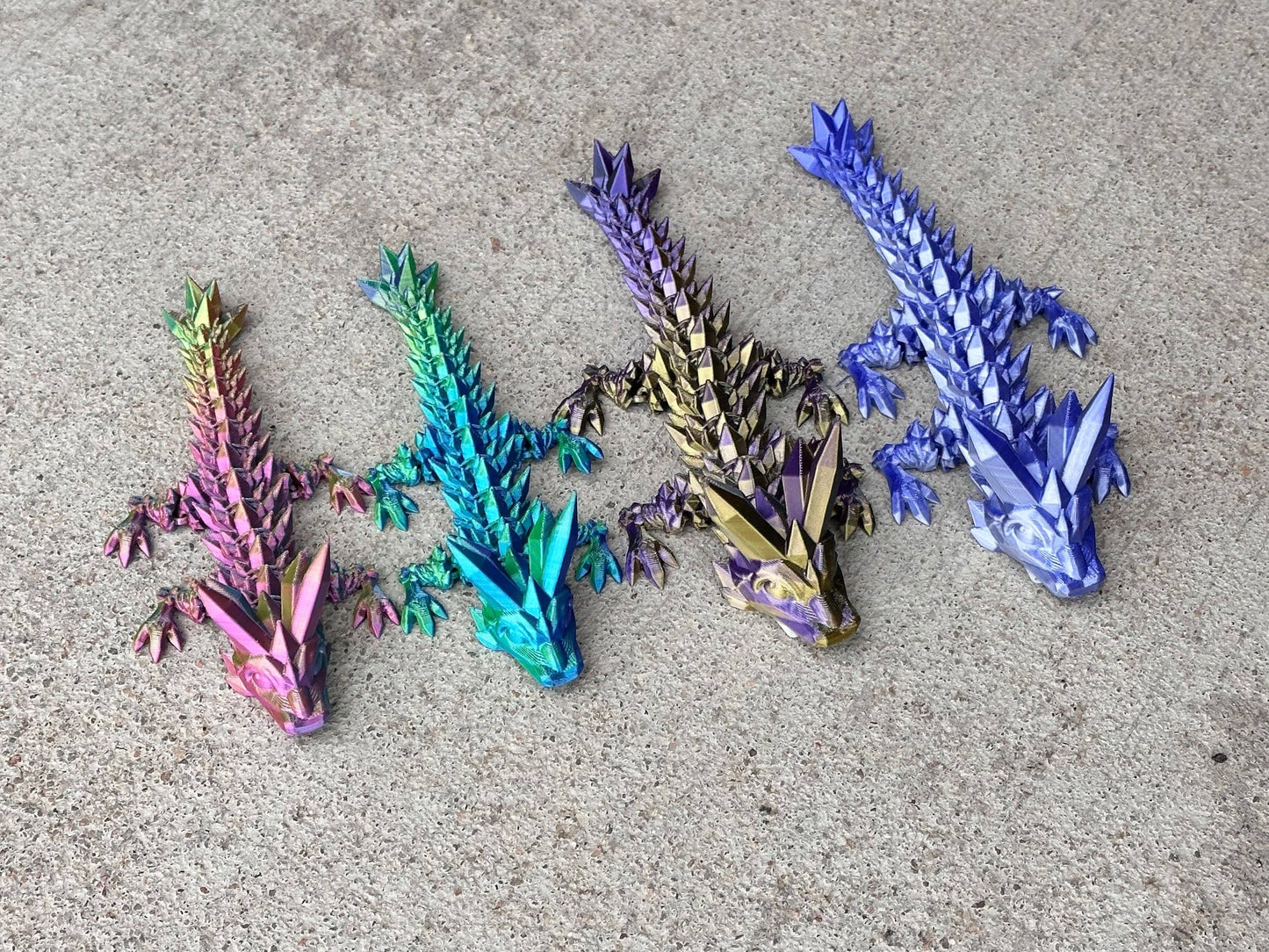 3D Printed Baby Crystal Dragon: Infant - 6"