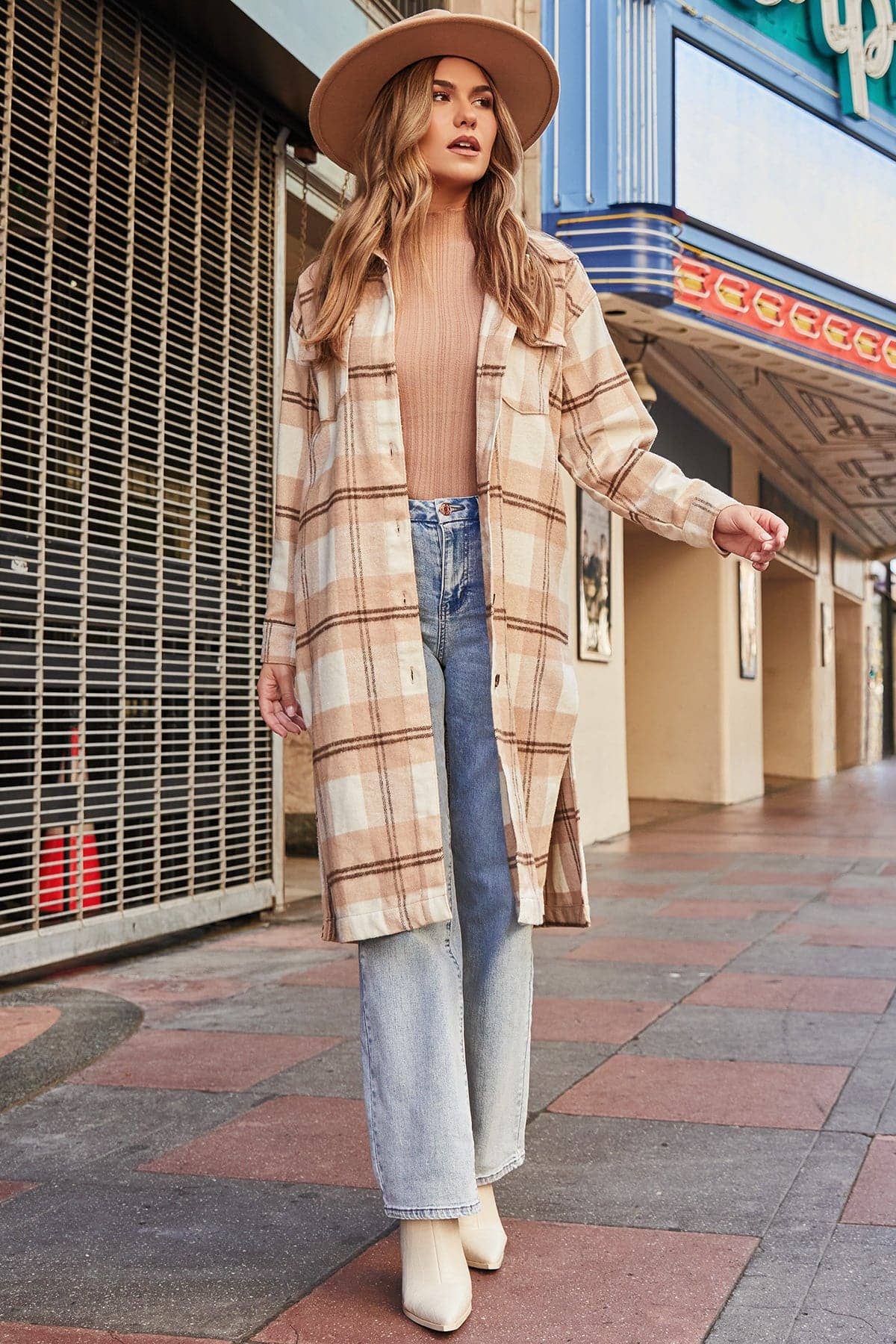 Plaid Shacket Long Duster