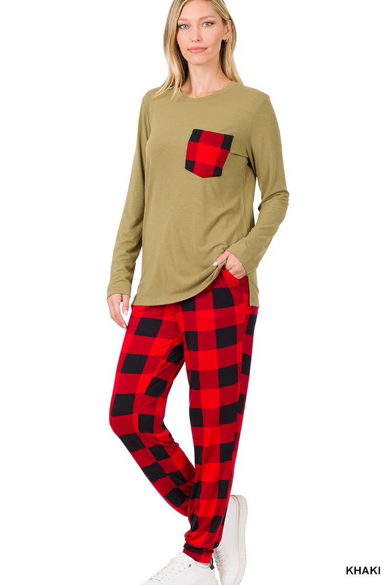 Buffalo Plaid Loungewear Set