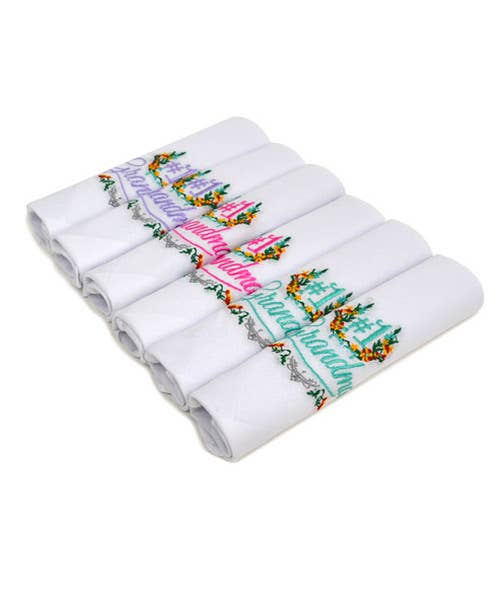 Women's "#1 Grandma" Handkerchiefs 6pcs Set
