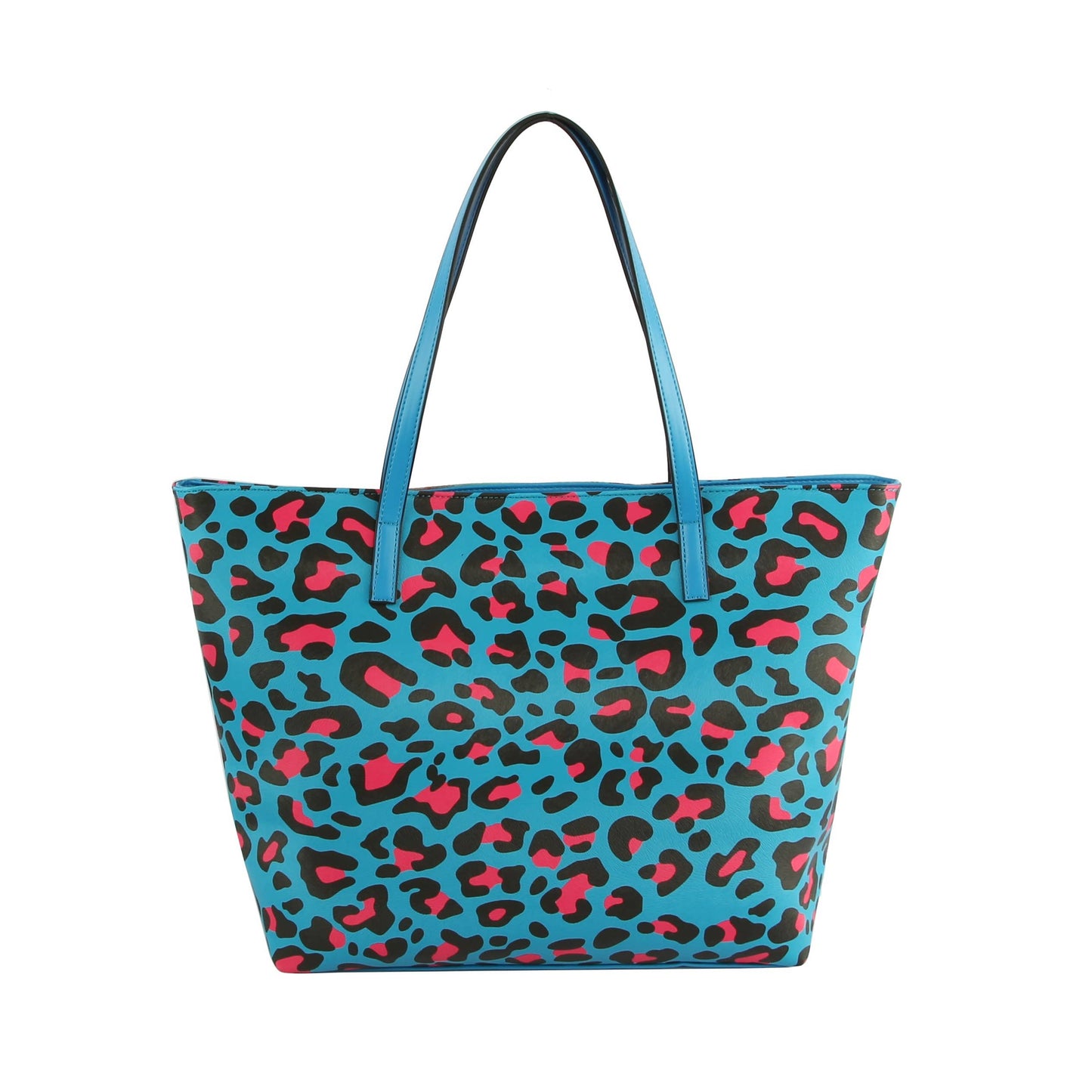 Women Cheetah Printed Flower Tote Hobo Bag