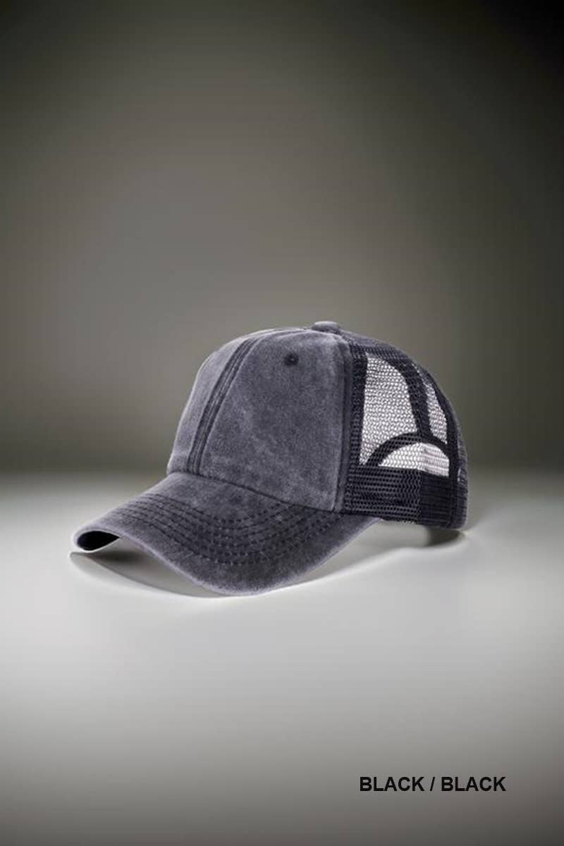 Washed Trucker Hat Baseball cap