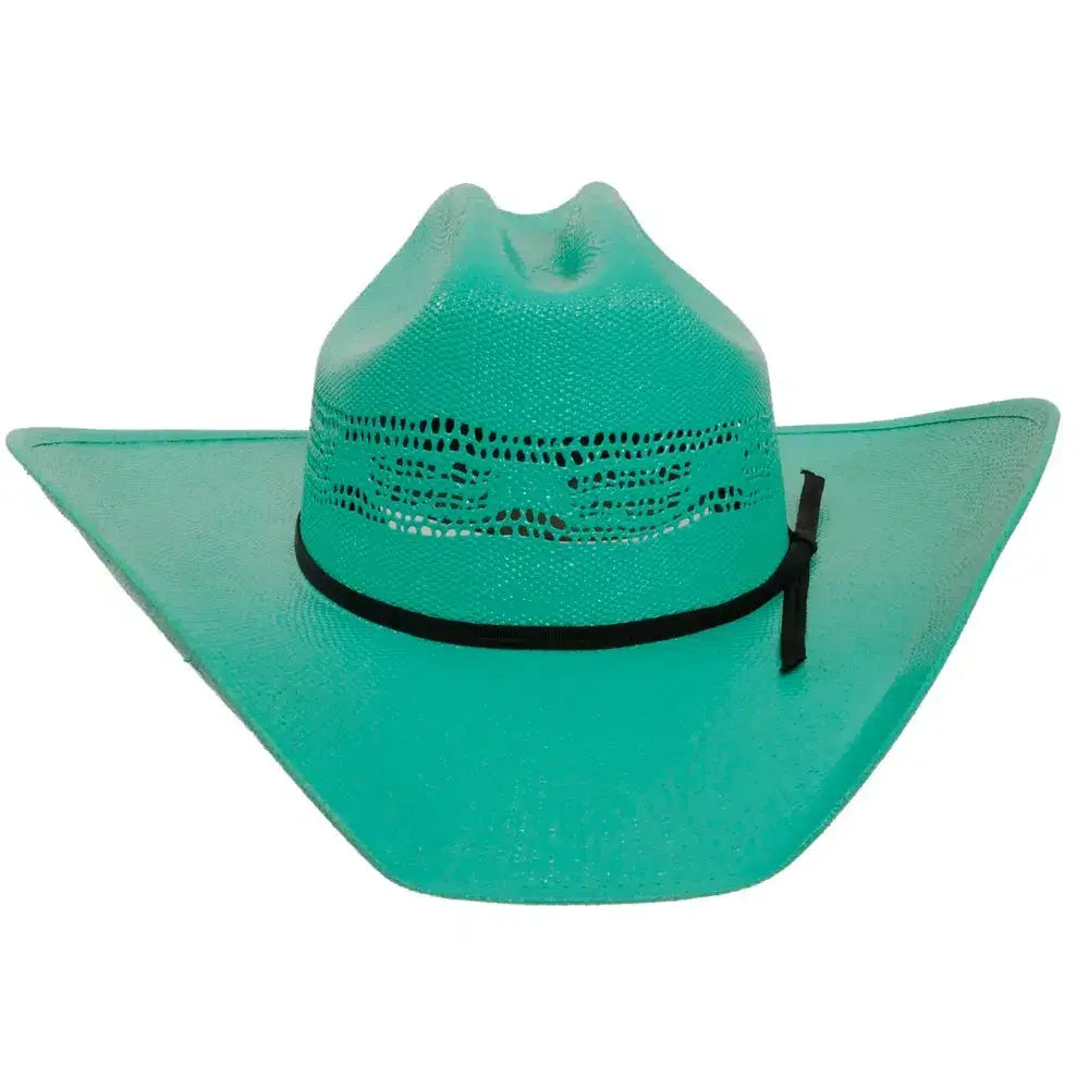 Bangora Straw Cowgirl Hat - Style Chelsea - Turquoise