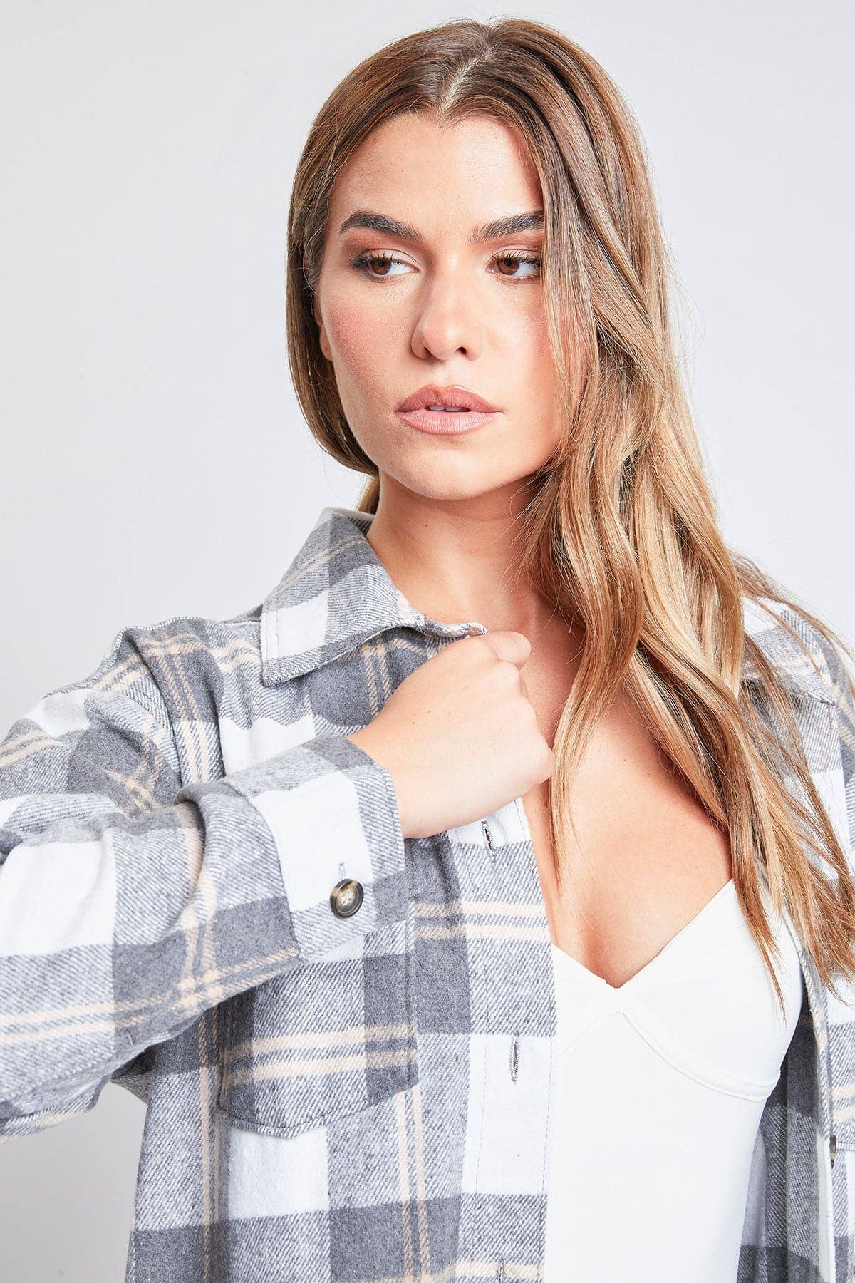Plaid Shacket Long Duster