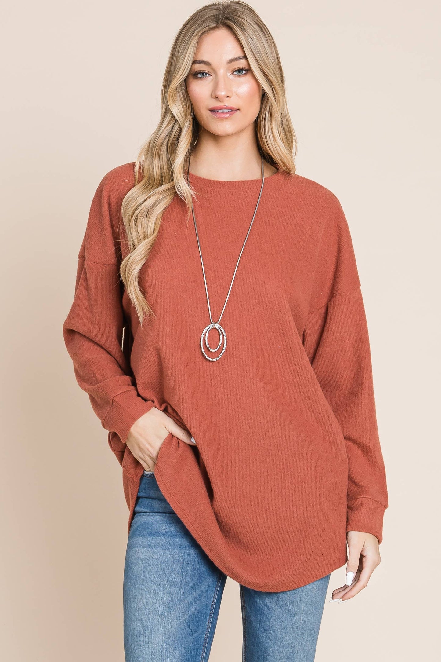 Soft Cozy Knit Long Sleeve Top