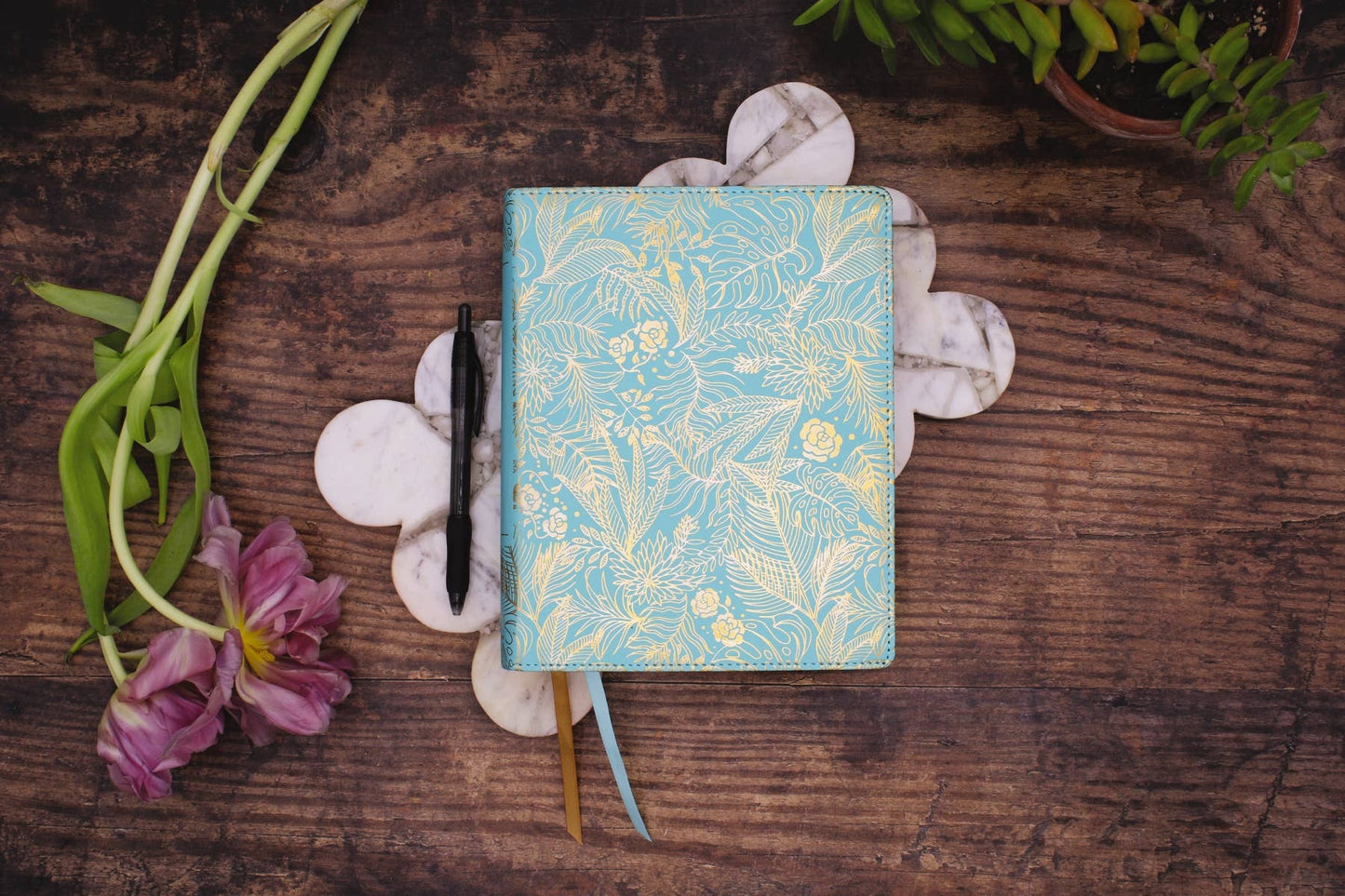 NIV Journal The Word Bible For Women Leathersoft Teal/Gold