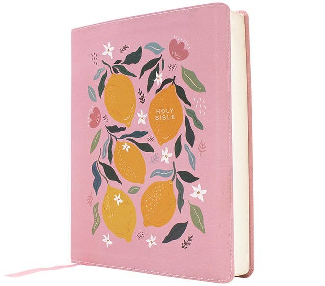 NIV Journal The Word Bible, Double-Column Leathersoft Pink