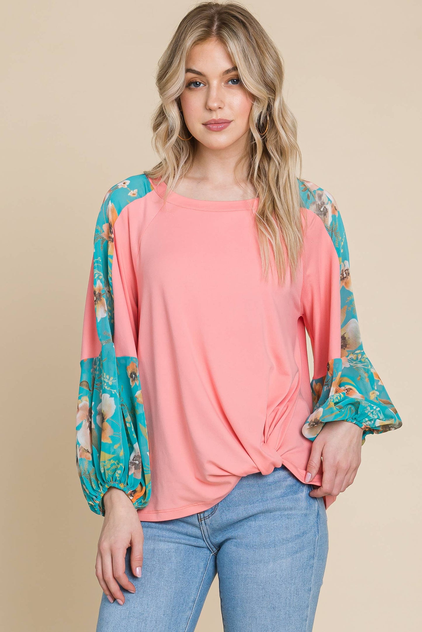 Blush Twist Fashion Top