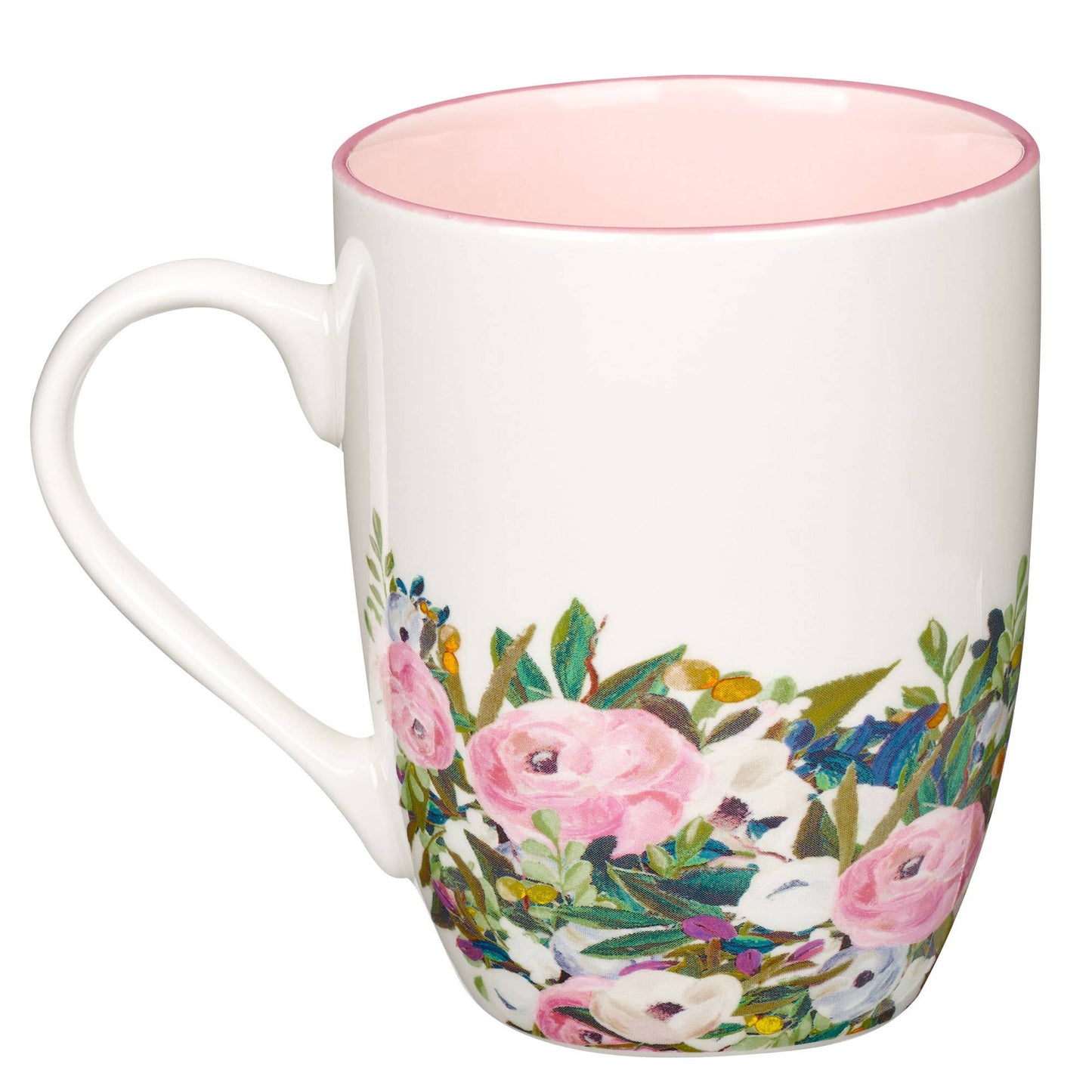 Mug Multi Floral Purple With God Matt. 19:26