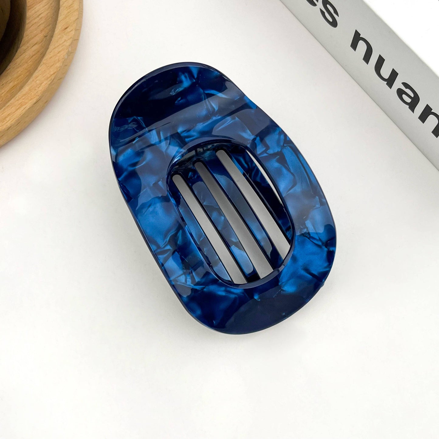 Acetate Classic Colorful Flat Hair Clips, Stylish Barrettes