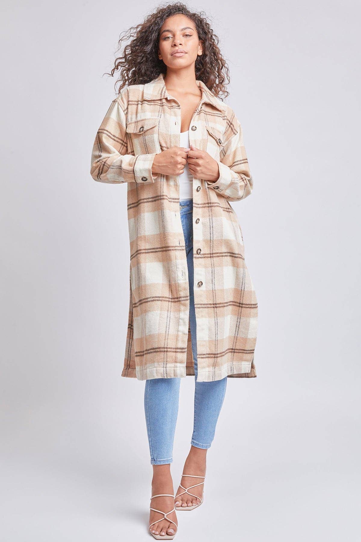 Plaid Shacket Long Duster