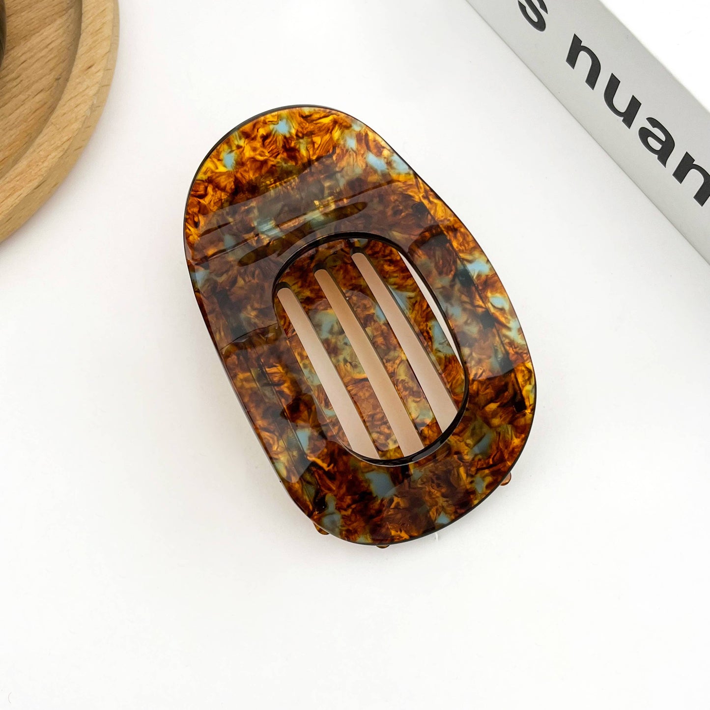 Acetate Classic Colorful Flat Hair Clips, Stylish Barrettes