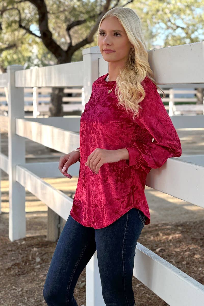 Crushed Velvet Top