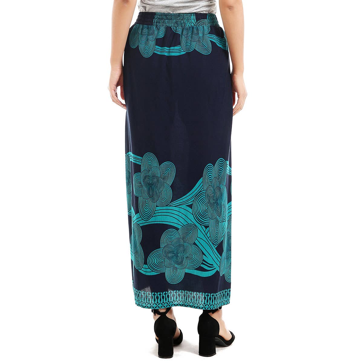 Blue Peek-a-Boo Skirt and Short Set