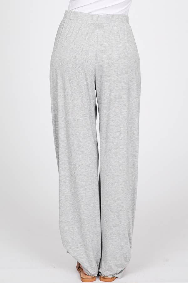 Split Side Tied Hem Pants