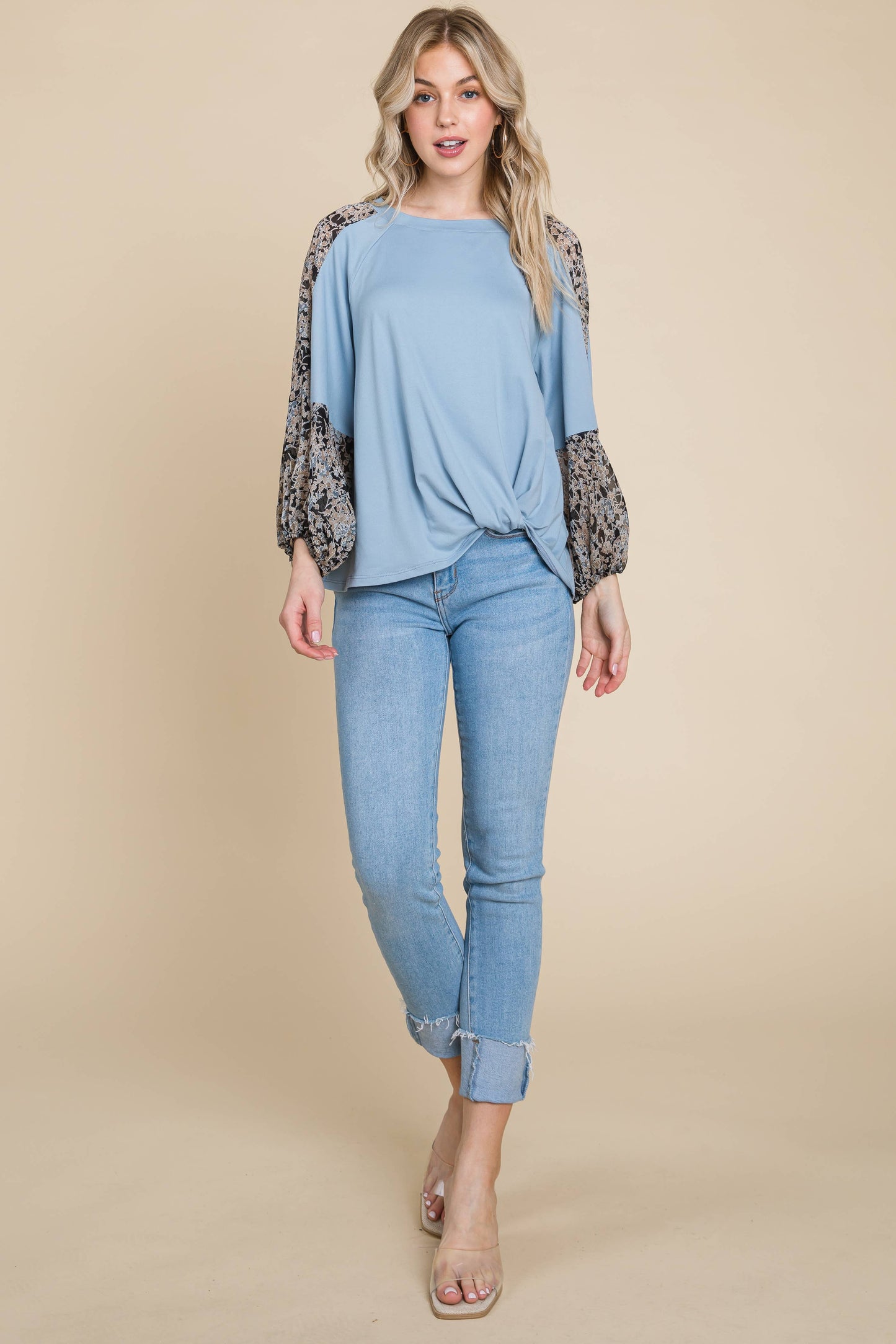 Blush Twist Fashion Top