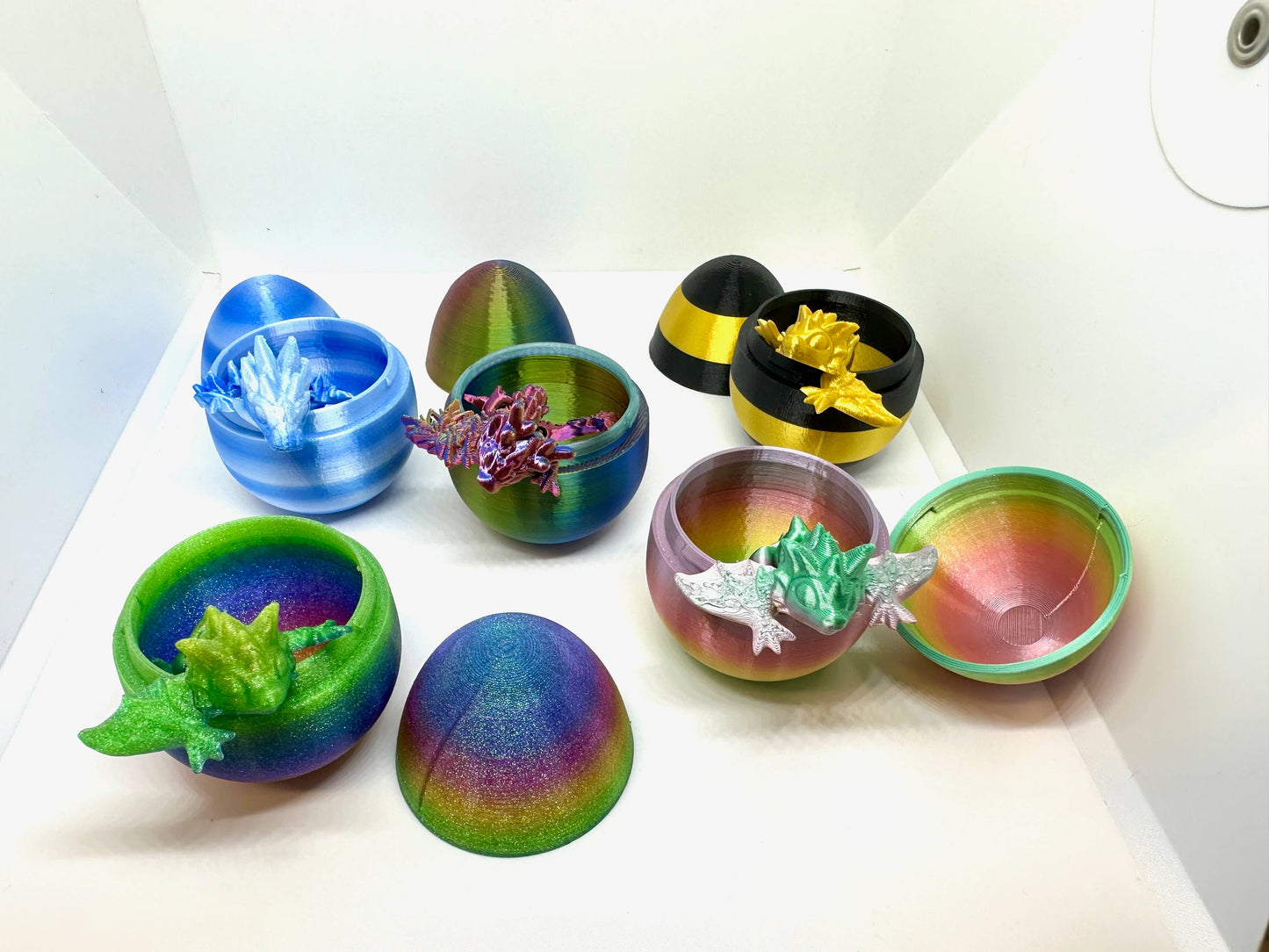 Small 3D Printed Mystery Dragon Egg Sets – Assorted 6-Pack