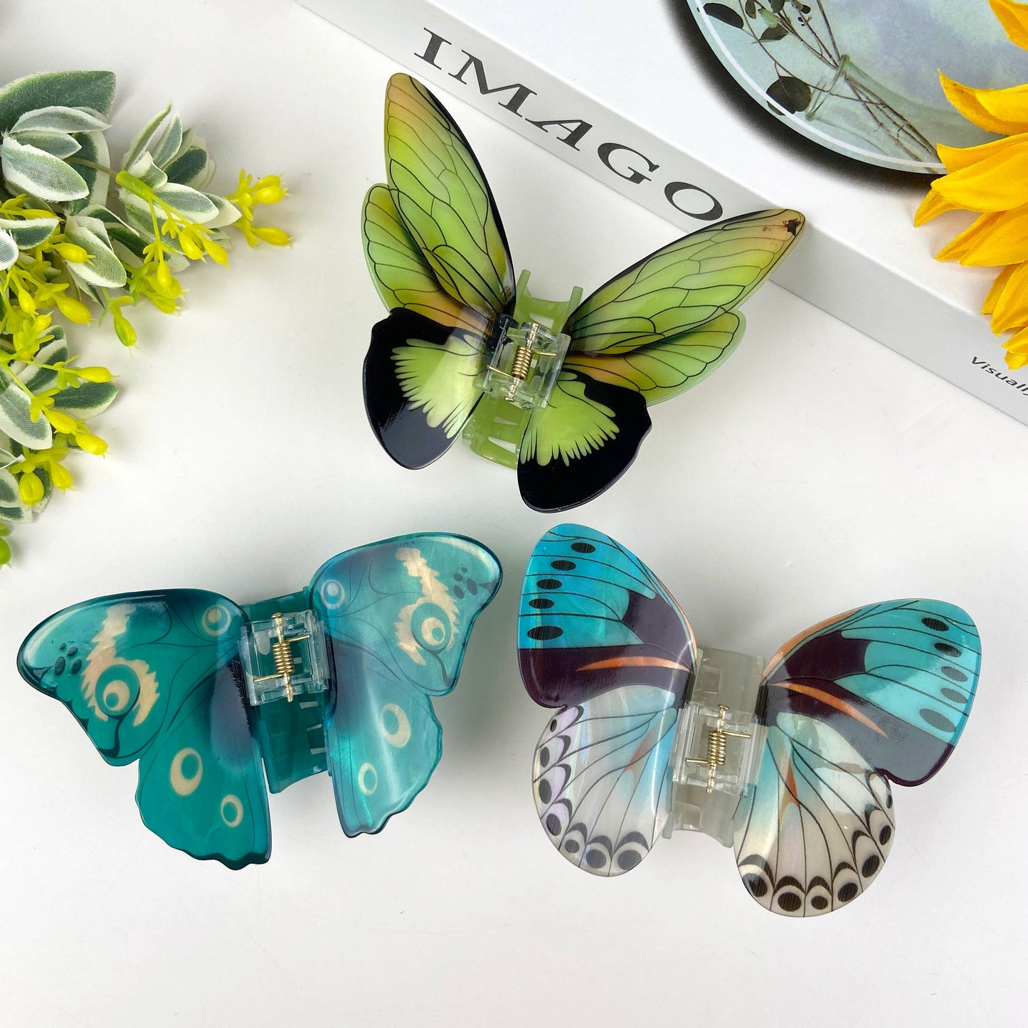 Colorful butterfly hair clips elegant beautiful hair clip