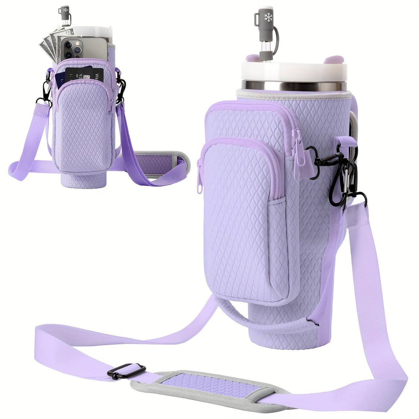 Adjustable Crossbody Bag with Detachable Purse for Stanley