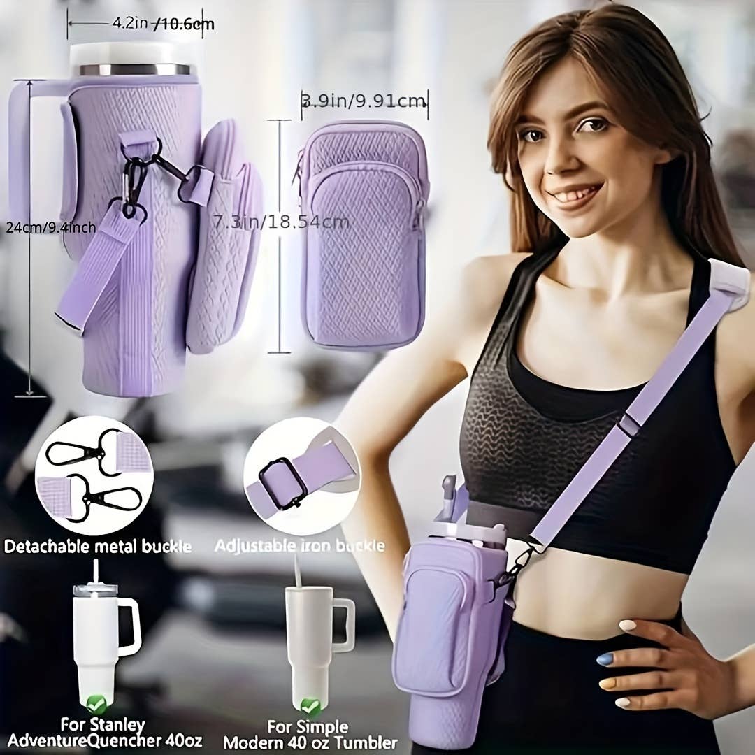 Adjustable Crossbody Bag with Detachable Purse for Stanley