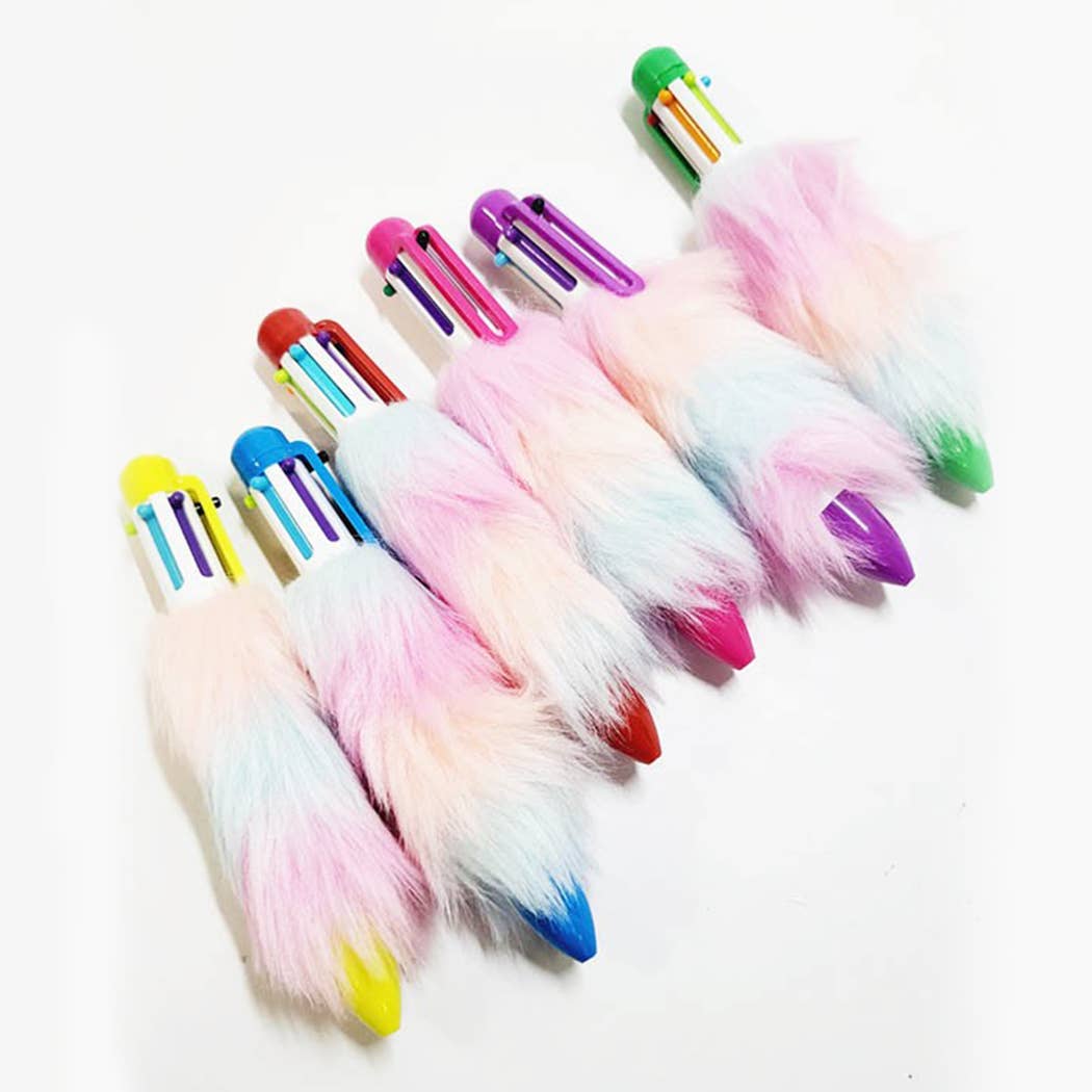 Rainbow Fur 6 Color Pen