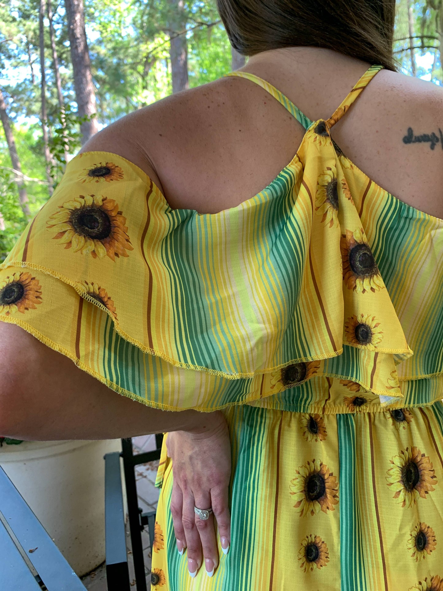 Broken Bow Cold Shoulder Maxi Dress -