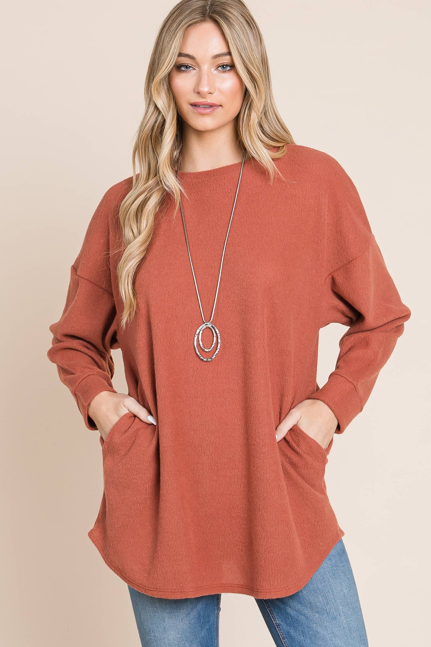 Soft Cozy Knit Long Sleeve Top