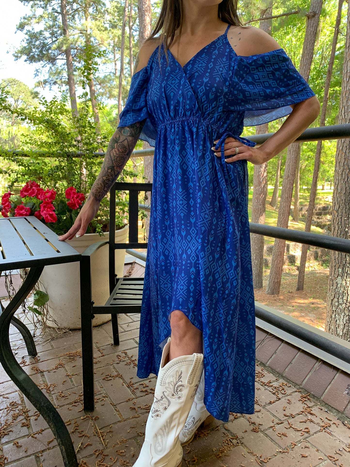 Broken Bow Cold Shoulder Maxi Dress -