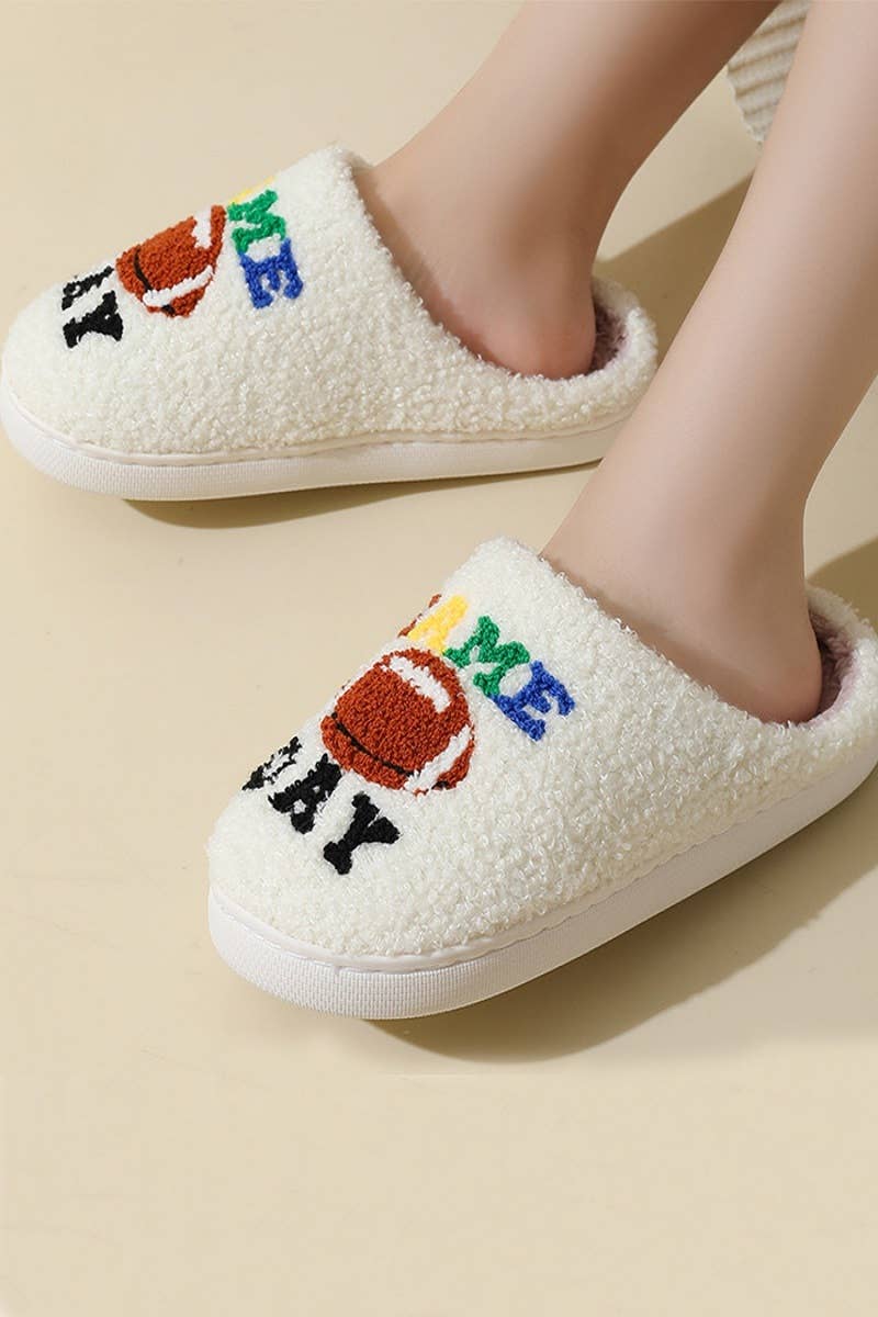 Game Day Soft Plush Cozy Slippers
