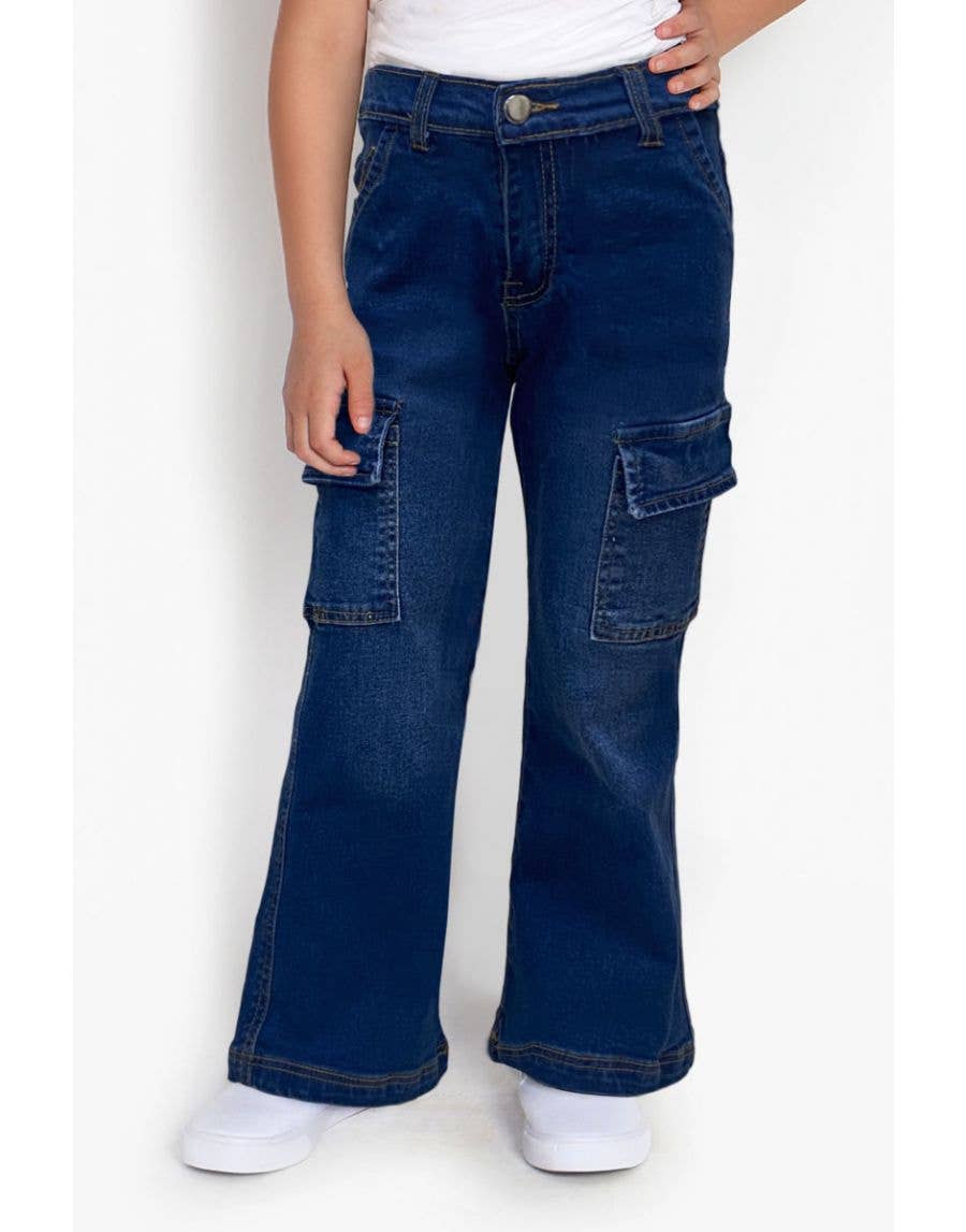 Girl Class Cargo Pocket Jeans