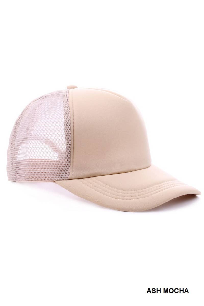 Classic Solid Mesh Back Trucker Cap