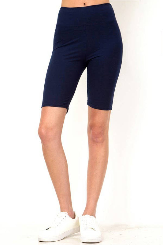 Solid Biker Shorts