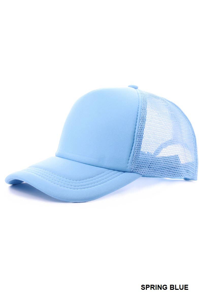 Classic Solid Mesh Back Trucker Cap