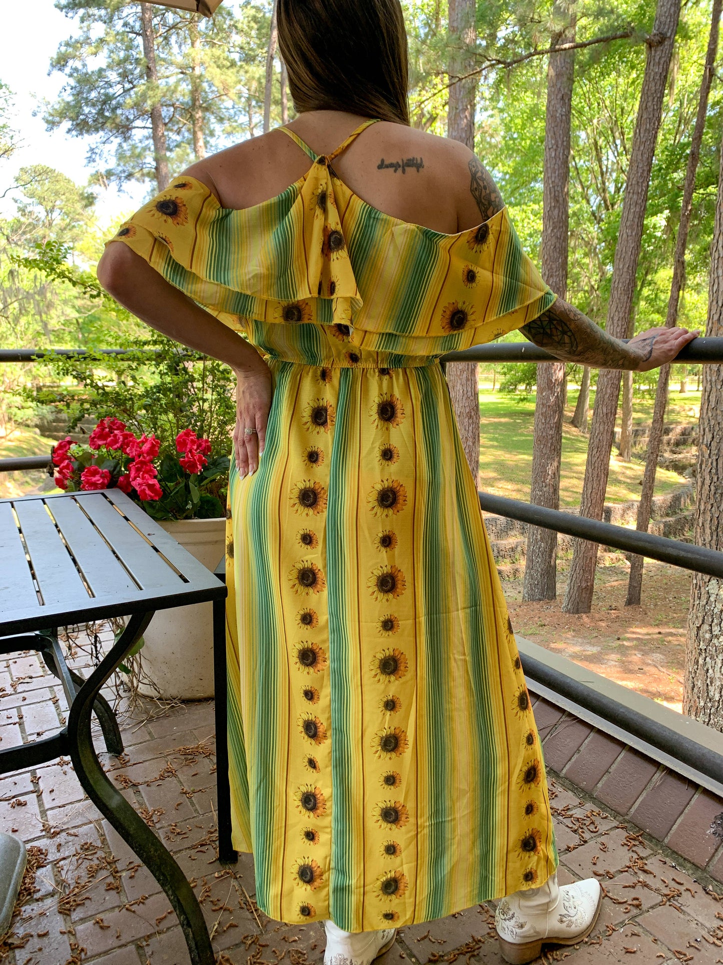 Broken Bow Cold Shoulder Maxi Dress -