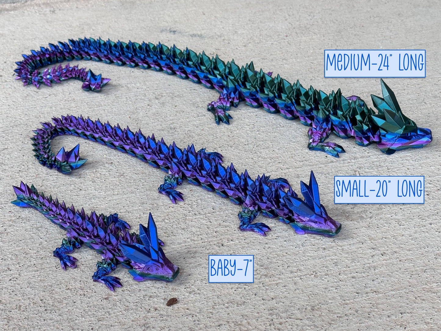Crystal Dragon: Sm - 16" Long