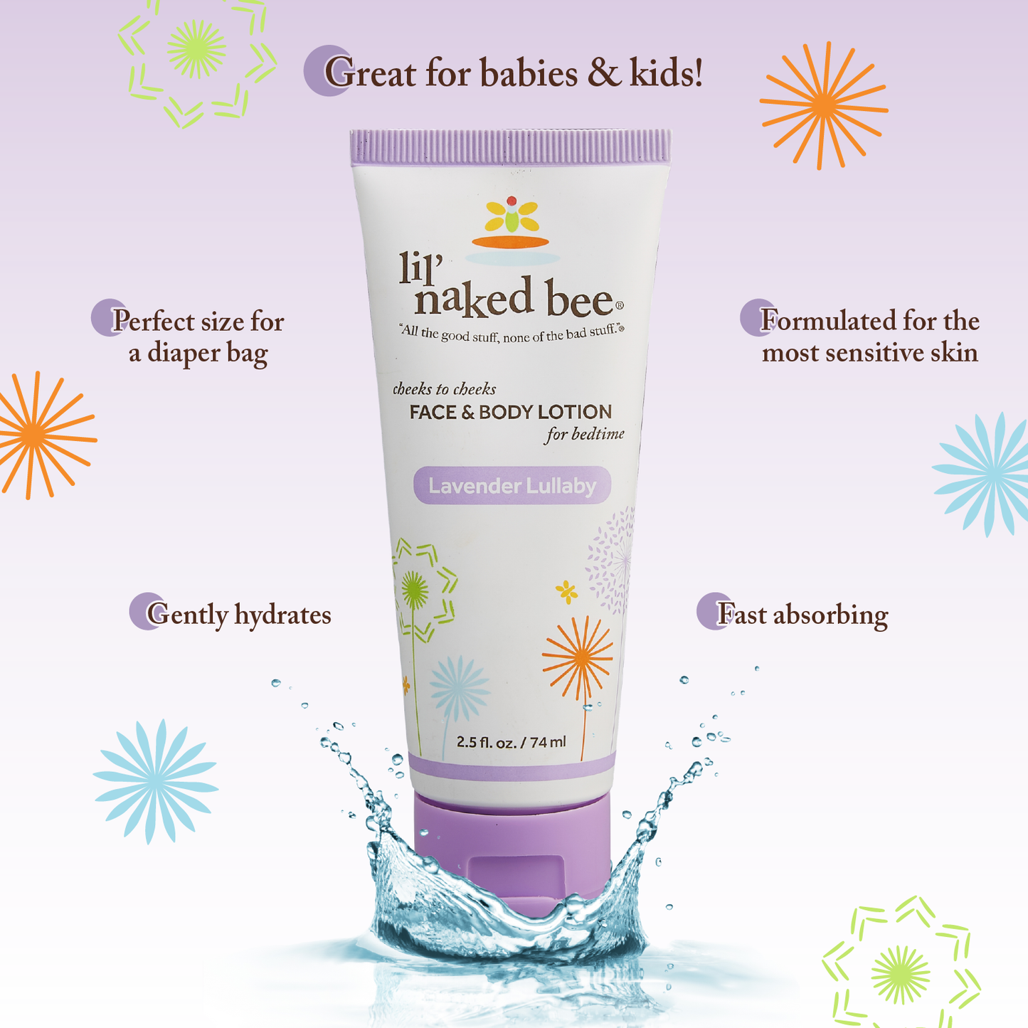 2.5 oz. Lavender Lullaby Cheeks to Cheeks Face & Body Lotion