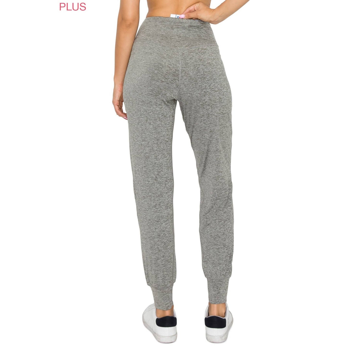 Plus Size Slim Fit Activewear Joggers with Back Pocket